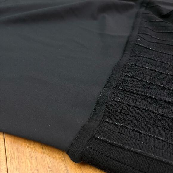 Soft Surroundings Dress XL Black Long Sleeve Midi Pleated Shimmer - Picture 9 of 12